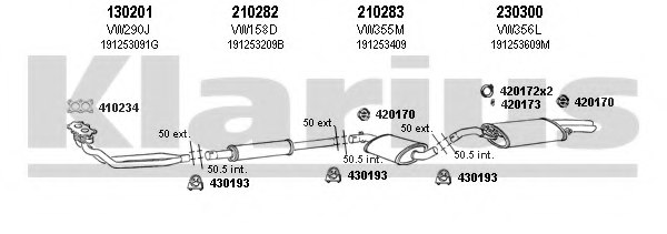 KLARIUS 930496E Exhaust System